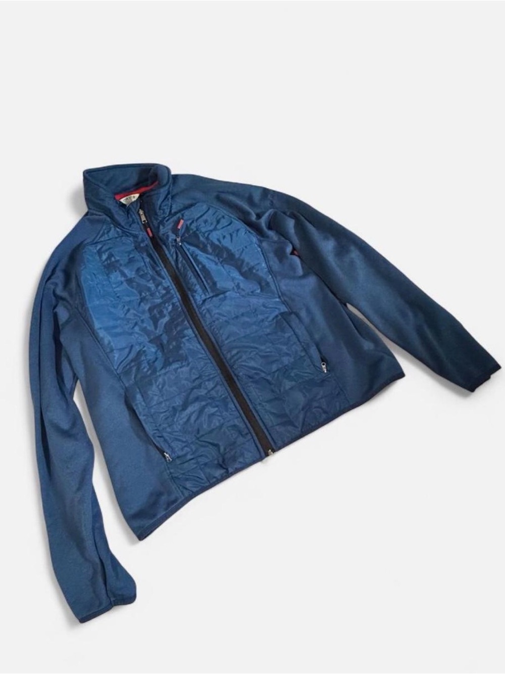 Men's Navy blue Quilted Hybrid Jacket